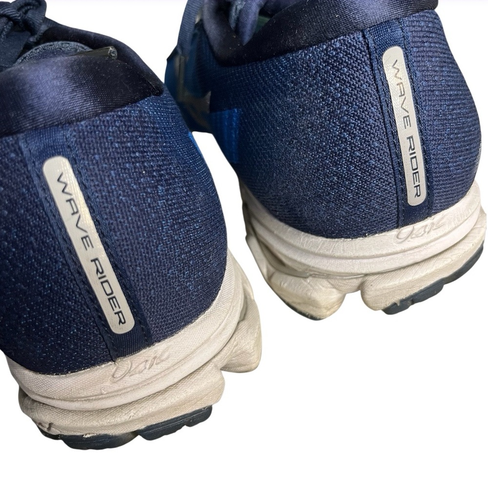 MIZUNO Blue Wave Rider Running Shoes Neutral Sneakers Wave Knit Mens Size 12 US - Picture 6 of 9